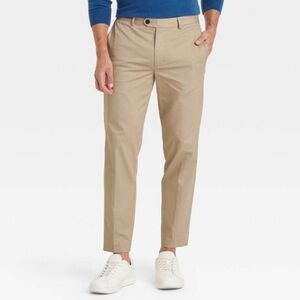 Goodfellow & Co 34x30 Khaki Extended Tab Slim Fit Trouser Pants